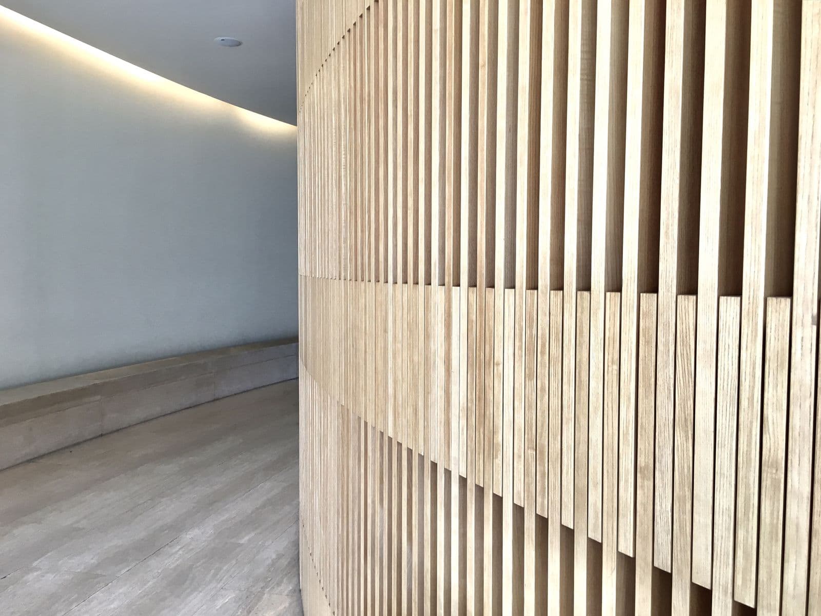 Fluted Panel Wall, Living Room, Winnipeg